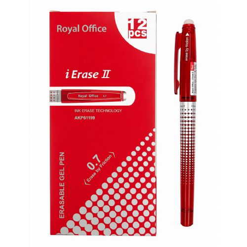 PENNE FRIX ROYAL OFFICE ERASABLE PUNTA 0,7 mm ROSSO CF 12pz